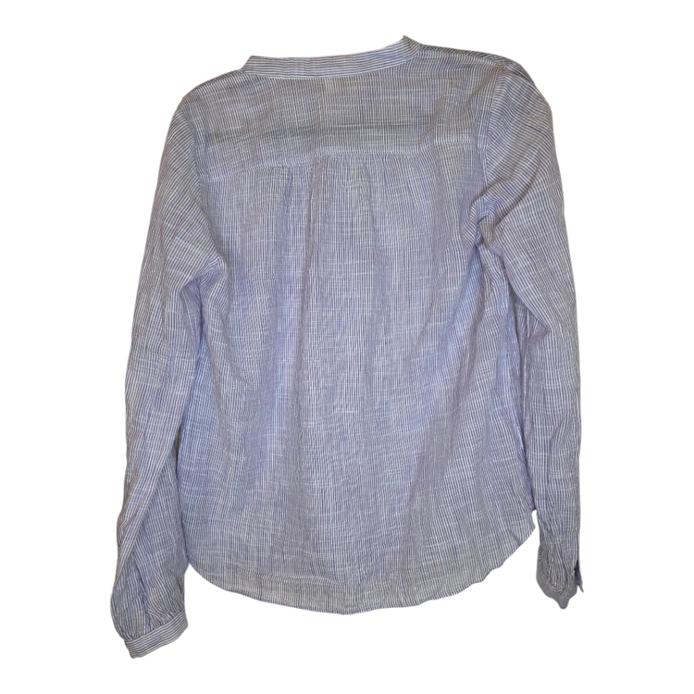 J. CREW Lavender White Stripe Popover Shirt - Size 6 - Picture 3 of 9